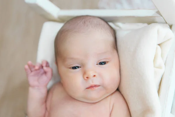 Portrait Little Girl Baby Face Hand Face Close Concept Childhood — Stockfoto