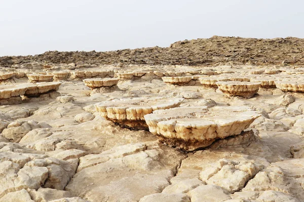 À l'intérieur du cratère d'explosion du volcan Dallol, dépression de Danakil, Éthiopie — Photo