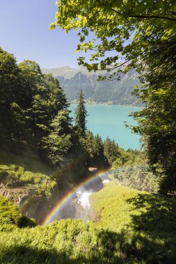 Ünlü şelaleler Giessbach Bernese Oberland, İsviçre