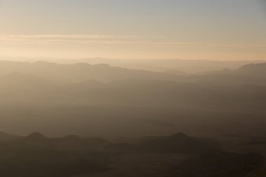Görünüm Makhtesh Ramon krater, Negev Çölü, İsrail
