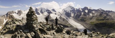 Dağ silsilesi İsviçre Alpleri, Engadin, Graubunden 