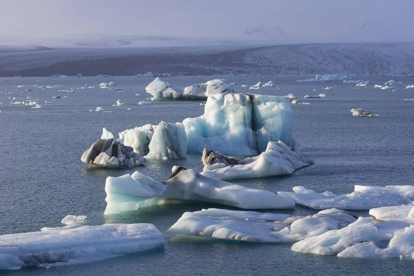 Islandia, laguny Jokulsarlon, piękny krajobraz zimno obraz — Zdjęcie stockowe
