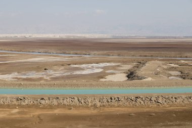Tuzlu su kanalına Dead Sea, İsrail.