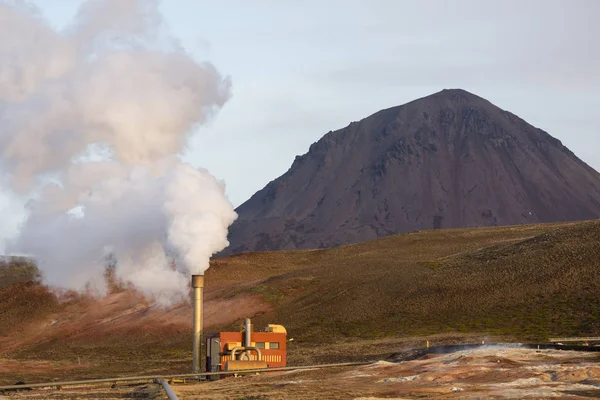 Geotermální elektrárna na Islandu — Stock fotografie