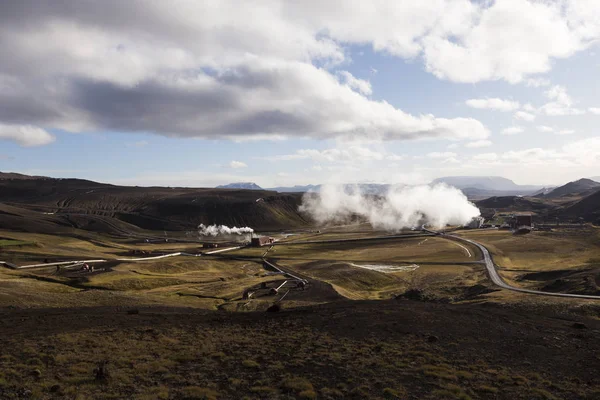 Krafla geotermikus erőmű Észak-Izland — Stock Fotó