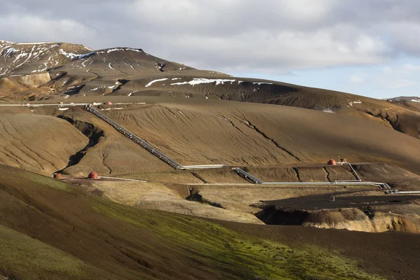 Krafla geotermikus erőmű Észak-Izland — Stock Fotó