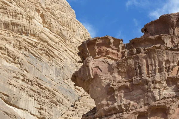 Wadi ρούμι τοπίο της ερήμου, Ιορδανία — Φωτογραφία Αρχείου