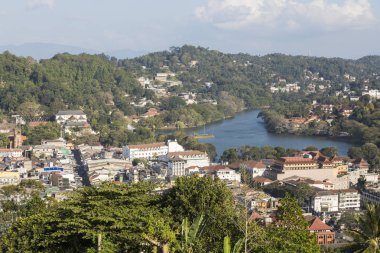 Kandy, Sri Lanka - 12 Şubat 2017: Dünya Mirası Kandy şehir,