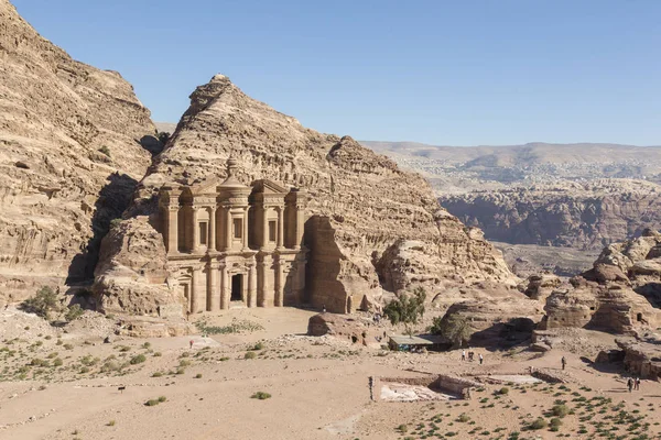 Η Μονή Al Deir σε πέτρα, Ιορδανία — Φωτογραφία Αρχείου