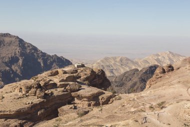 Manastır reklam deir, Antik şehir Petra'dan yakınındaki güzel manzara