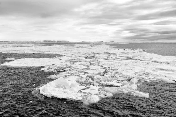 Iceberg galleggia nel mare polare delle Svalbard, Spitsbergen — Foto Stock