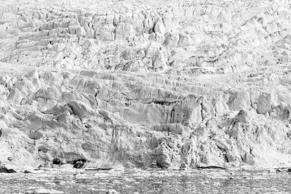 Moře zálivu s ledovci a ledovce v Svalbard, Špicberky, Norsko — Stock fotografie