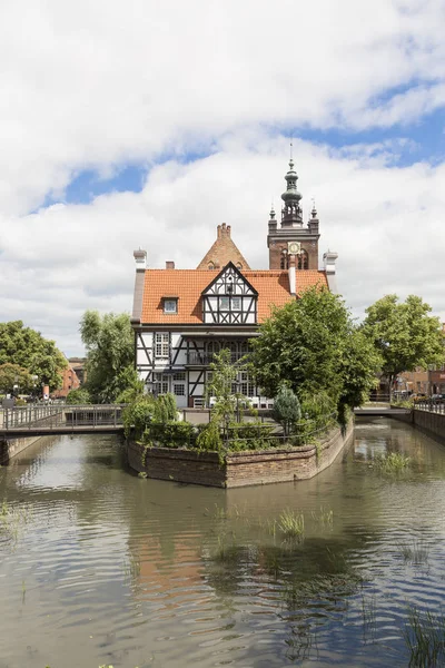 Danzig, Polonya - 7 Temmuz 2016: Değirmen Adası'nda Miller'in evi (Dom Mlynarza)