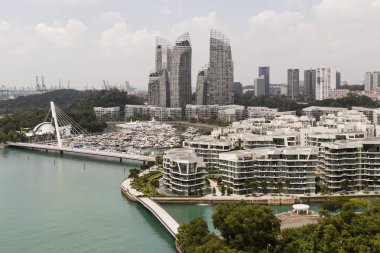 KEPPEL BAY, SINGAPORE, December 10 2017: Marina at Keppel Bay in Singapore clipart