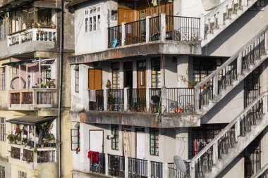 Darjeeling, Hindistan, 6 Mart 2017: Darjeeling evleri şehir 