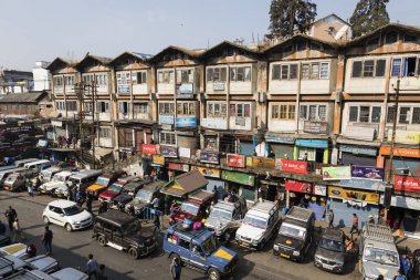 Darjeeling, Hindistan, 6 Mart 2017: Görünüm Darjeeling otobüs istasyonu 
