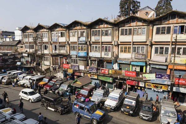 Darjeeling, Indie, 6 marca 2017 r.: Widok z Darjeeling Bus station — Zdjęcie stockowe