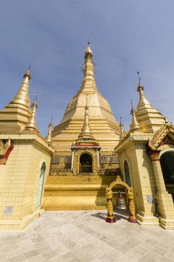 Yangon, Myanmar, 25 Aralık 2017: Altın Sule Pagoda Yangon.