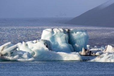 İzlanda, Jokulsarlon lagün, İzlanda buzul lagün Körfezi'nin güzel soğuk manzara resim, 