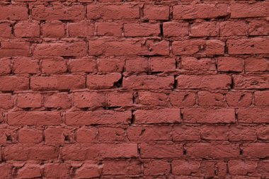 Eski, koyu kırmızı tuğla duvar arkaplanı