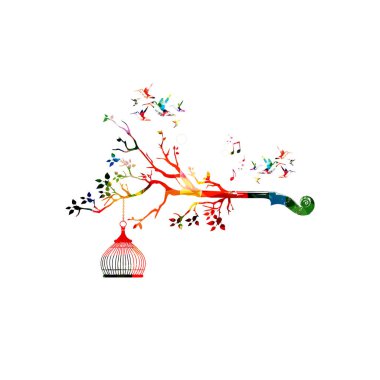 Colorful music style template clipart