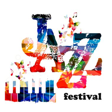 Renkli caz müzik konser poster