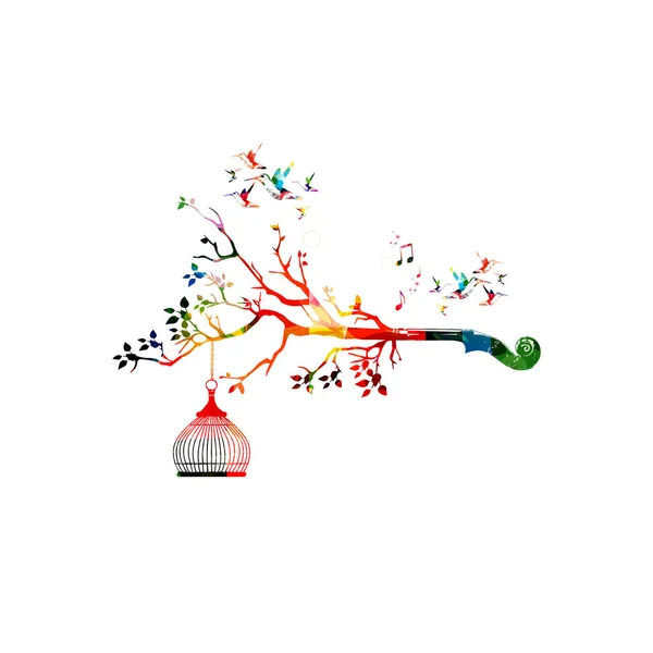 Plantilla de estilo musical colorido — Vector de stock