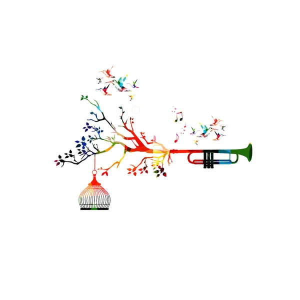 Modèle de style de musique colorée — Image vectorielle