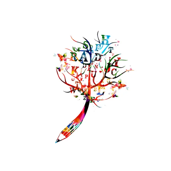 Renkli yaratıcı yazma kavramı