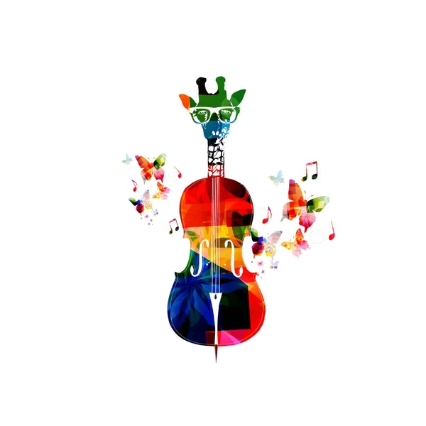 Concept musical créatif coloré — Image vectorielle