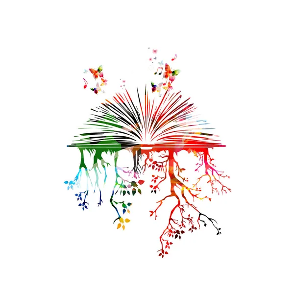 Libro colorato con colibrì — Vettoriale Stock