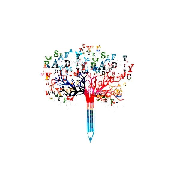 Concept d'écriture créative colorée — Image vectorielle
