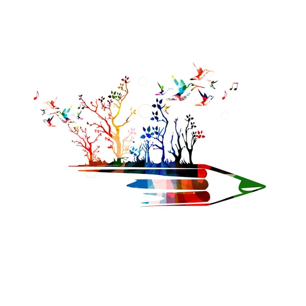 Renkli yaratıcı yazma kavramı