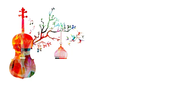 Renkli viyolonsel müzik stil şablonu