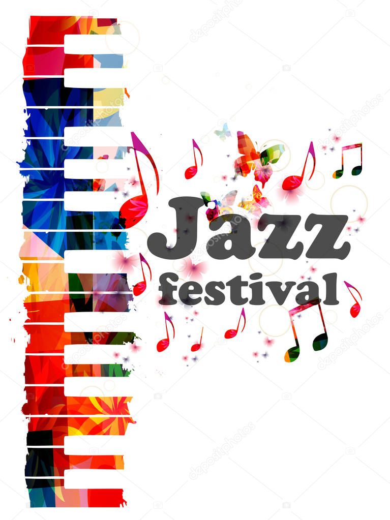 Colorful Jazz music concert poster