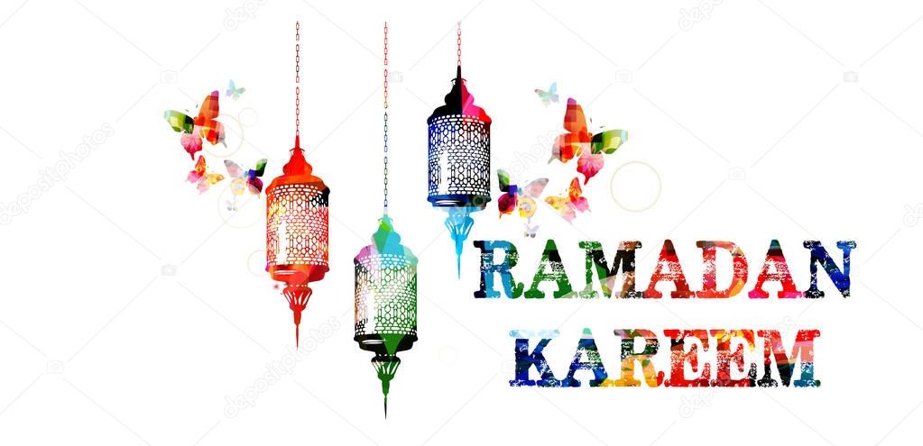 Colorful Ramadan Kareem template