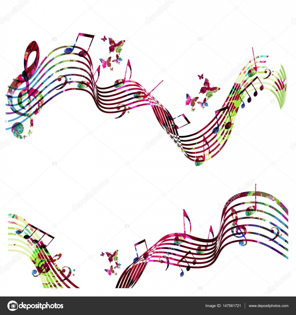 Imagenes De Notas Musicales En Colores | colores de fondo con notas musicales vector de stock Imagenes De Notas Musicales En Colores | colores de fondo con notas musicales vector de stock