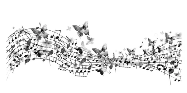 Fond avec notes de musique — Image vectorielle
