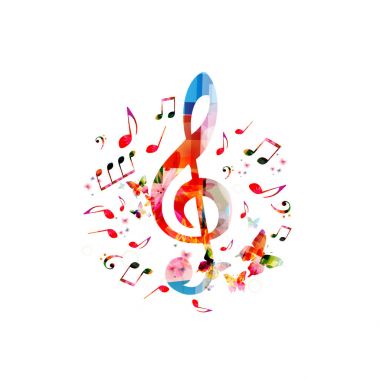 müzik Not arka planı. 