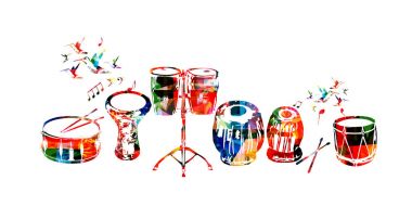 Music instruments background. clipart