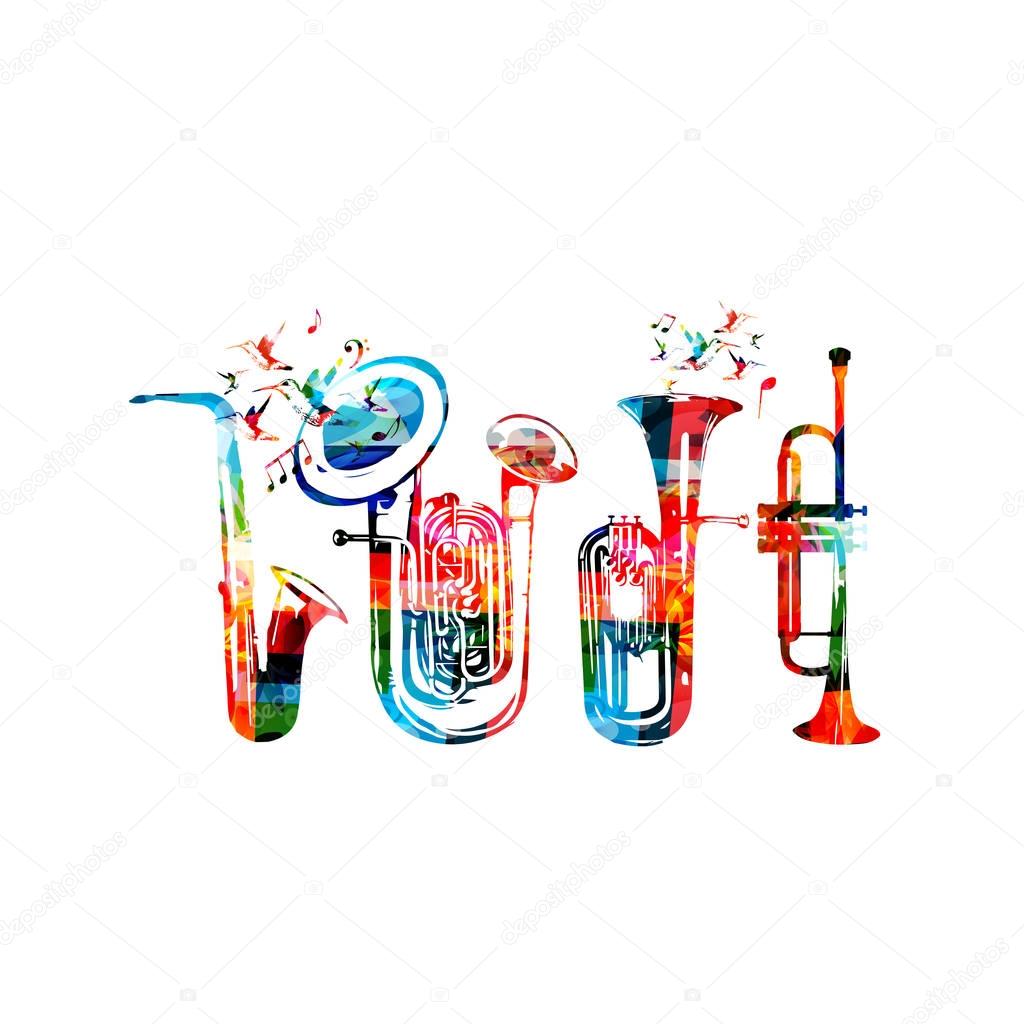 Music instruments background