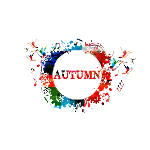 Word Autumn in colorful circle — Stock Photo, Image