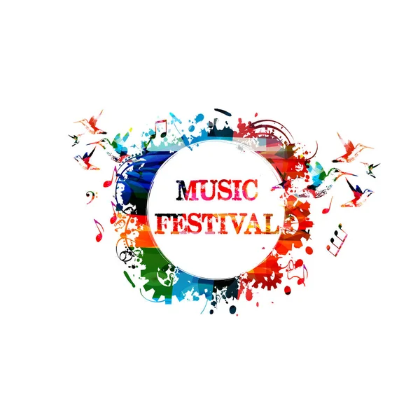 Music festival inscription in circle — Stock Photo, Image