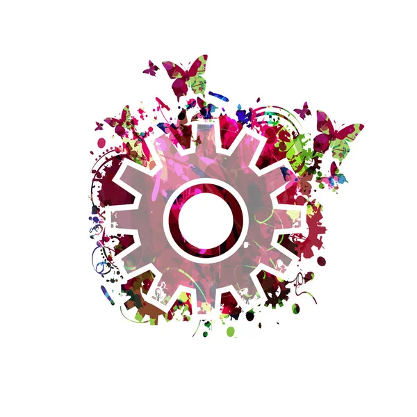 Colorful cogwheel in spot — Stock Photo, Image