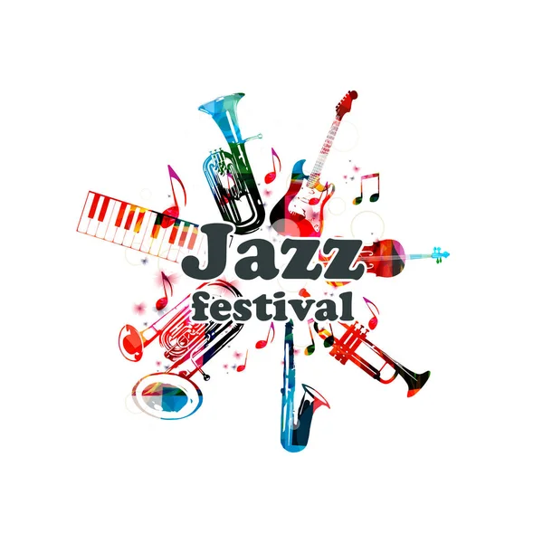 Affiche du festival Jazz — Image vectorielle