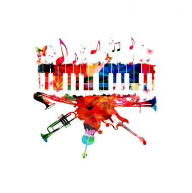 renkli müzik aletleri