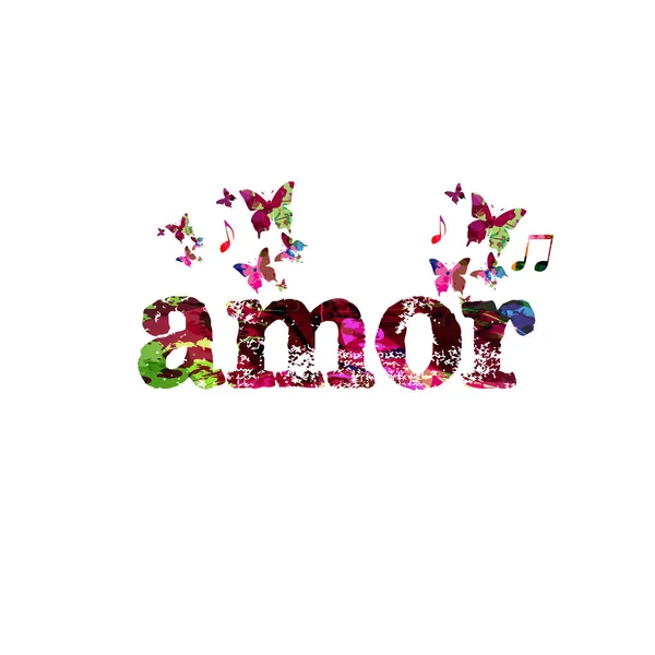 Inscripción de color Amor — Vector de stock