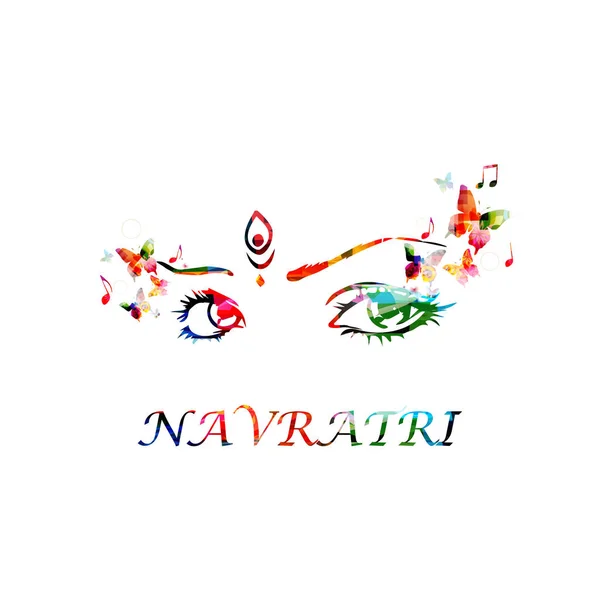 Cartel a color Navaratri — Vector de stock