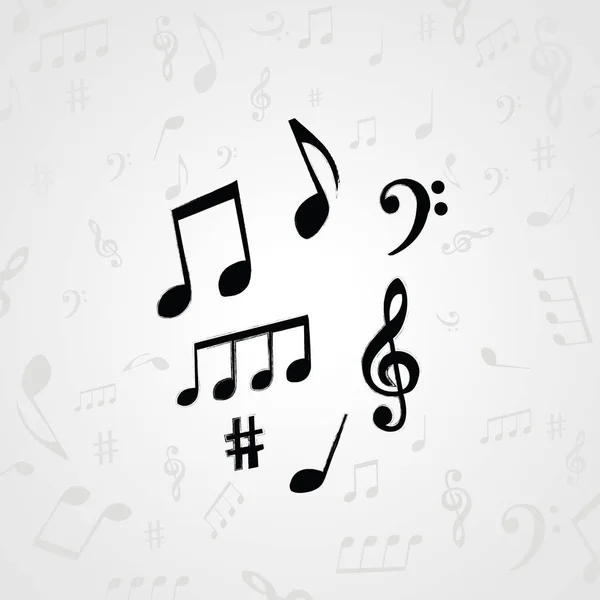 Купка музичних нот — стоковий вектор