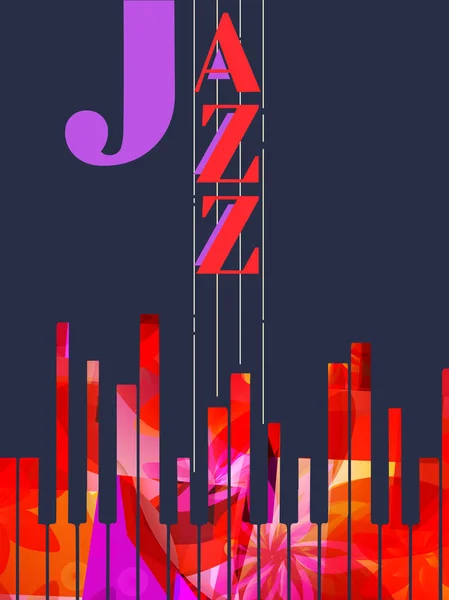 Cartaz Festival Jazz Simples Ilustração Vetorial — Vetor de Stock